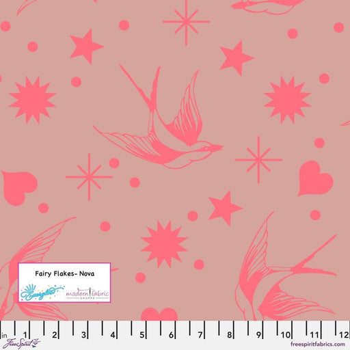 PRE-ORDER Tula Pink Neon True Colors- Fairy Flakes PWTP157.NOVA- Half Yard - Modern Fabric Shoppe