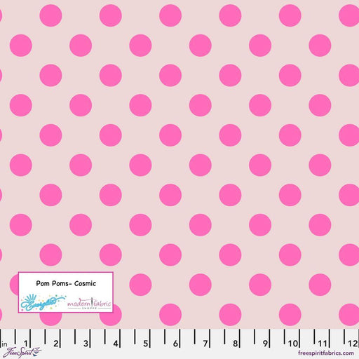 PRE-ORDER Tula Pink Neon True Colors- Pom Poms PWTP118.COSMIC- Half Yard - Modern Fabric Shoppe