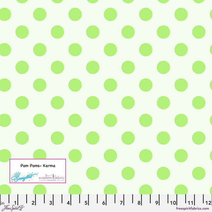 PRE-ORDER Tula Pink Neon True Colors- Pom Poms PWTP118.KARMA- Half Yard - Modern Fabric Shoppe