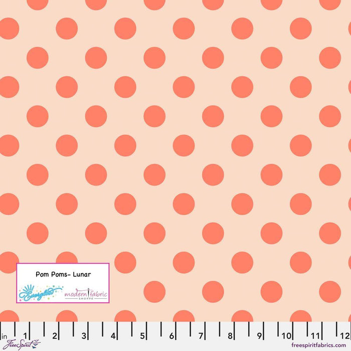 PRE-ORDER Tula Pink Neon True Colors- Pom Poms PWTP118.LUNAR- Half Yard - Modern Fabric Shoppe