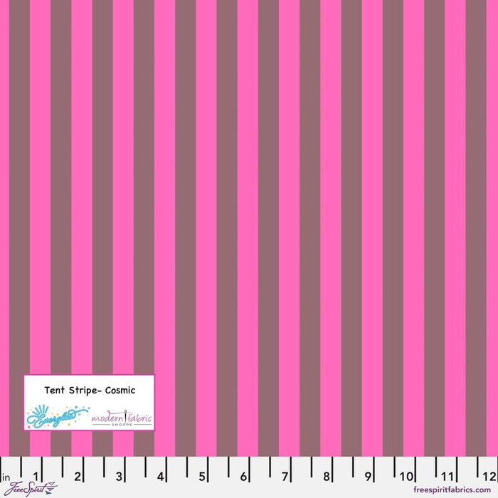 PRE-ORDER Tula Pink Neon True Colors- Tent Stripe PWTP069.COSMIC- Half Yard - Modern Fabric Shoppe