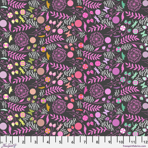 PRE - Order Tula Pink Prince Charming Deja Vu - Dandelion PWTP279.LICORICE - Half Yard - July 2026 - Modern Fabric Shoppe