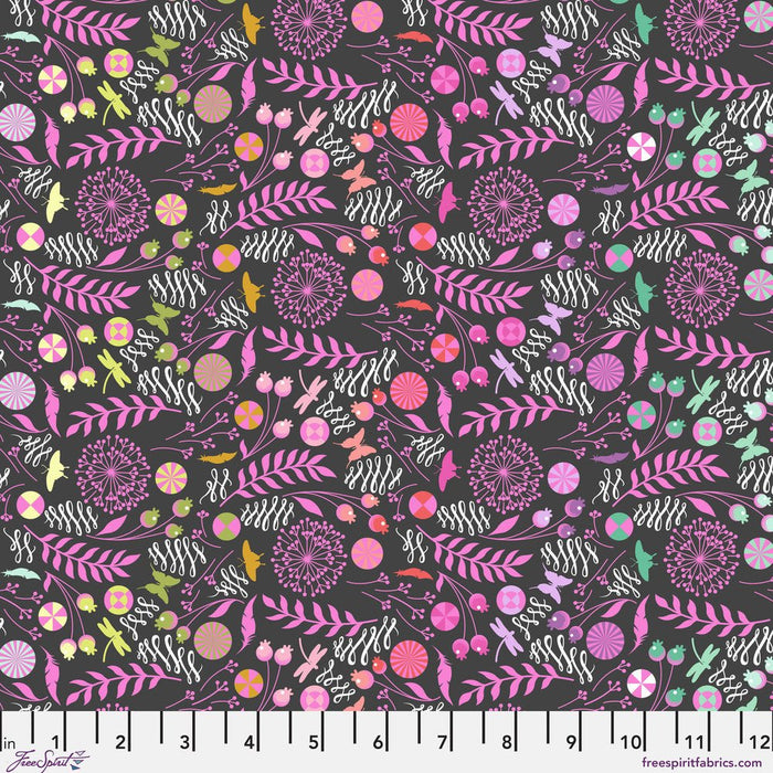 PRE - Order Tula Pink Prince Charming Deja Vu - Dandelion PWTP279.LICORICE - Half Yard - July 2026 - Modern Fabric Shoppe