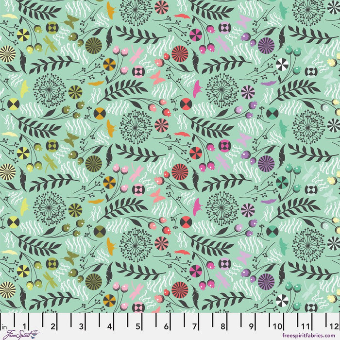 PRE - Order Tula Pink Prince Charming Deja Vu - Dandelion PWTP279.SWEETMINT - Half Yard - July 2026 - Modern Fabric Shoppe