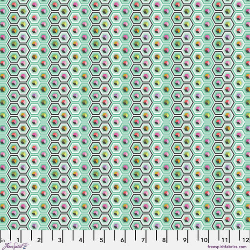 PRE - Order Tula Pink Prince Charming Deja Vu - Hex Box PWTP280.SWEETMINT - Half Yard - July 2026 - Modern Fabric Shoppe