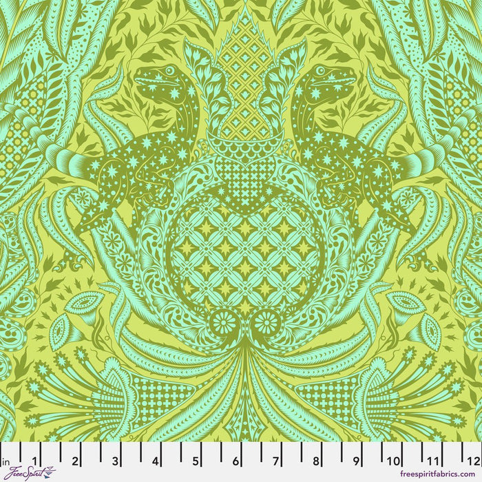 PRE-Order Tula Pink Roar- Gift Rapt PWTP224.LIME- Half Yard- April 2024 - Modern Fabric Shoppe