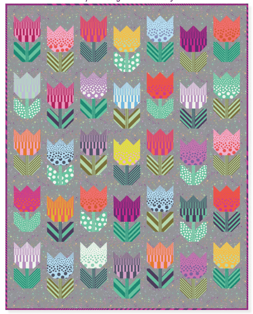 PRE-ORDER Tula Pink- Sticks and Stones- Tulip Twin Quilt Kit- March 2027 - Modern Fabric Shoppe