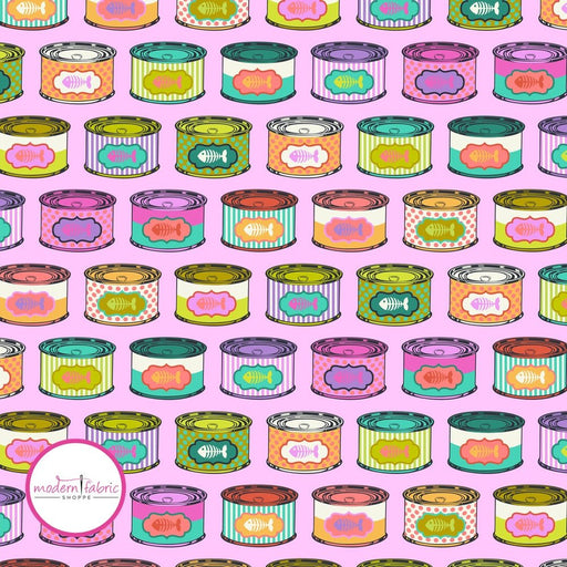 PRE-ORDER Tula Pink Tabby Road- Cat Snacks PWTP094.ELECTROBERRY- Half Yard - Modern Fabric Shoppe