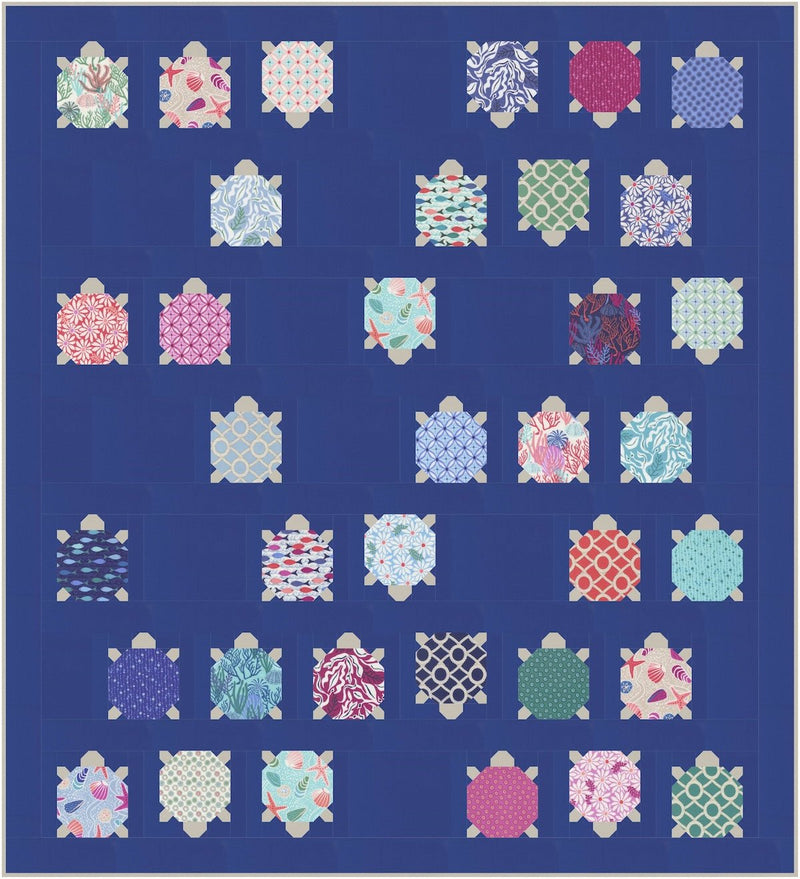 PRE - ORDER Turtley Quilt Kit featuring Reef by Kate Spain - November 2025 - Modern Fabric Shoppe
