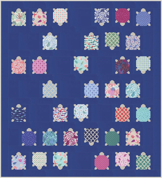 PRE - ORDER Turtley Quilt Kit featuring Reef by Kate Spain - November 2025 - Modern Fabric Shoppe