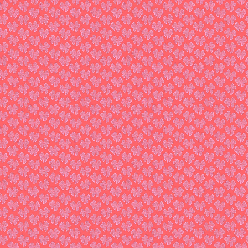 PRE-ORDER Under the Firefly Moon by Heather Bailey- Bitty Bows 91511-26 Coral - Half Yard- April 2027 - Modern Fabric Shoppe