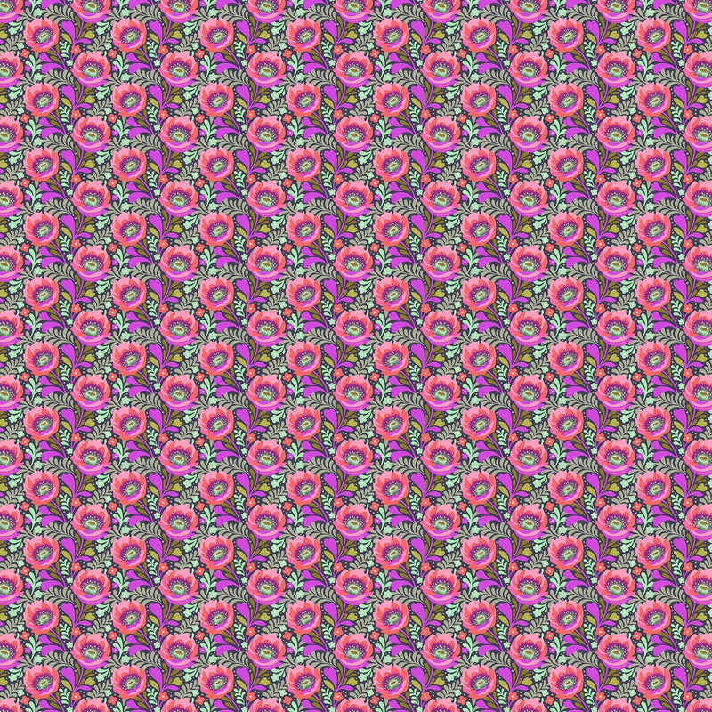 PRE-ORDER Under the Firefly Moon by Heather Bailey- Poppy 91509-49 Midnight - Half Yard- April 2027 - Modern Fabric Shoppe