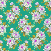 PRE-ORDER Under the Firefly Moon by Heather Bailey- Sunday Bloomers 91508-68 Teal- Half Yard- April 2027 - Modern Fabric Shoppe