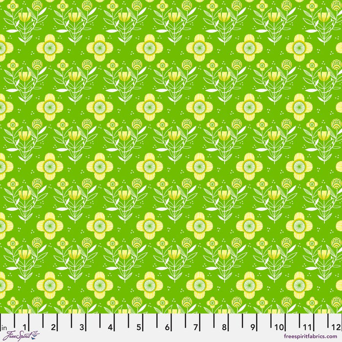 PRE - Order What the Bird said by Cori Dantini - Always Flowers PWCD151.XGREEN - Half Yard - January 2026 - Modern Fabric Shoppe