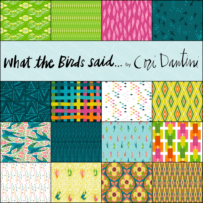 PRE - Order What the Bird said by Cori Dantini - Half Yard Bundle - January 2026 - Modern Fabric Shoppe