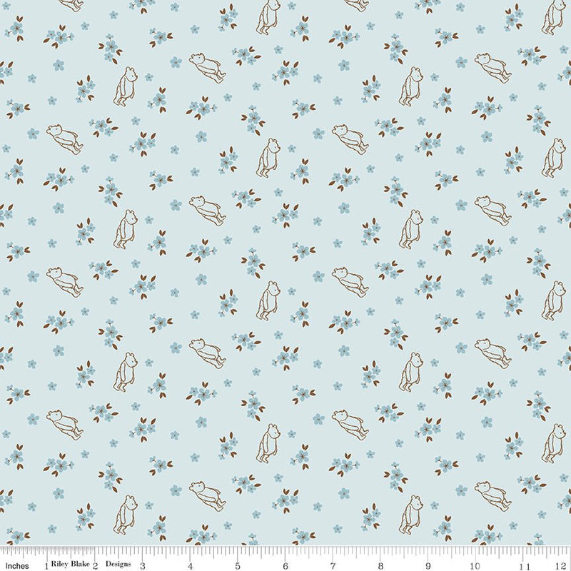 PRE - ORDER Winnie the Pooh - Baby for Riley Blake Designs - Blue Ditsy C18595 BLUE - Half Yard - December 2026 - Modern Fabric Shoppe