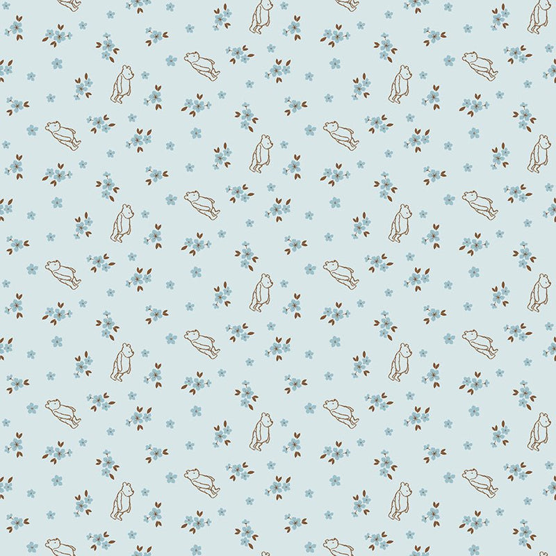 PRE - ORDER Winnie the Pooh - Baby for Riley Blake Designs - Blue Ditsy C18595 BLUE - Half Yard - December 2026 - Modern Fabric Shoppe