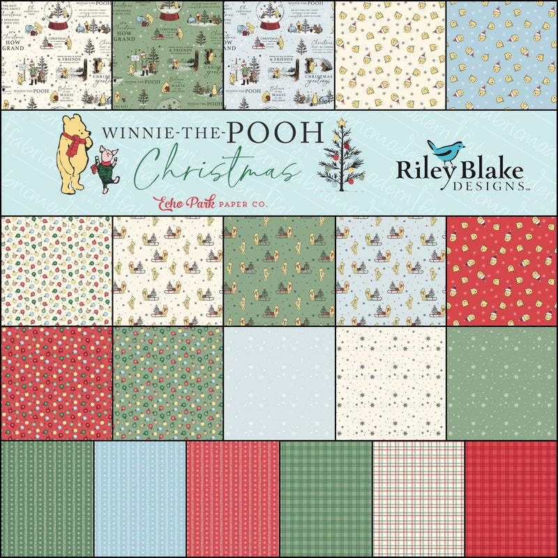 PRE-ORDER Winnie the Pooh Christmas by Riley Blake- Half Yard Bundle- June 2027 - Modern Fabric Shoppe