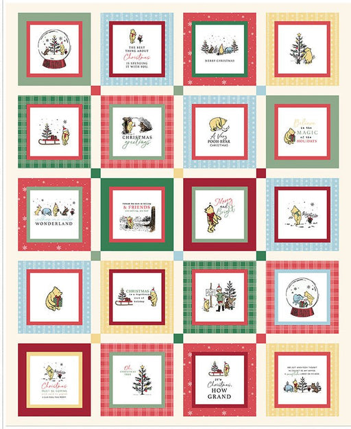 PRE-ORDER Winnie the Pooh-Christmas for Echo Park Paper Co.- Christmas Blocks C19578 PANEL- Yard- June 2027 (Copy) - Modern Fabric Shoppe