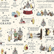 PRE-ORDER Winnie the Pooh-Christmas for Echo Park Paper Co.- Holiday Quotes C19570 CREAM- Half Yard- June 2027 - Modern Fabric Shoppe