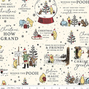PRE-ORDER Winnie the Pooh-Christmas for Echo Park Paper Co.- Holiday Quotes C19570 CREAM- Half Yard- June 2027 - Modern Fabric Shoppe