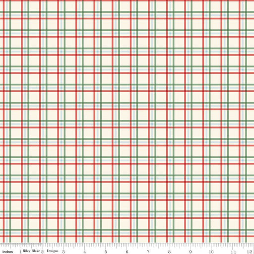 PRE-ORDER Winnie the Pooh-Christmas for Echo Park Paper Co.- Plaid C19575 MULTI- Half Yard- June 2027 - Modern Fabric Shoppe