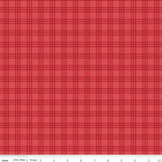 PRE-ORDER Winnie the Pooh-Christmas for Echo Park Paper Co.- Plaid C19575 RED- Half Yard- June 2027 - Modern Fabric Shoppe