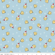 PRE-ORDER Winnie the Pooh-Christmas for Echo Park Paper Co.- Santa Pooh Jumble C19571 BLUE- Half Yard- June 2027 - Modern Fabric Shoppe