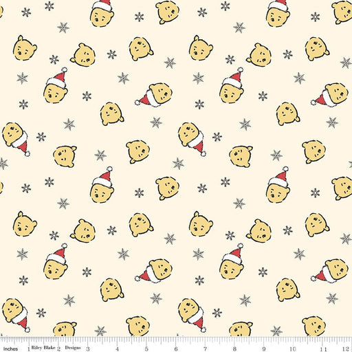 PRE-ORDER Winnie the Pooh-Christmas for Echo Park Paper Co.- Santa Pooh Jumble C19571 Cream- Half Yard- June 2027 - Modern Fabric Shoppe