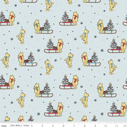 PRE-ORDER Winnie the Pooh-Christmas for Echo Park Paper Co.- Sleds C19572 POWDER- Half Yard- June 2027 - Modern Fabric Shoppe