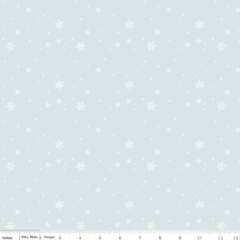 PRE-ORDER Winnie the Pooh-Christmas for Echo Park Paper Co.- Snowflakes C19576 POWDER- Half Yard- June 2027 - Modern Fabric Shoppe