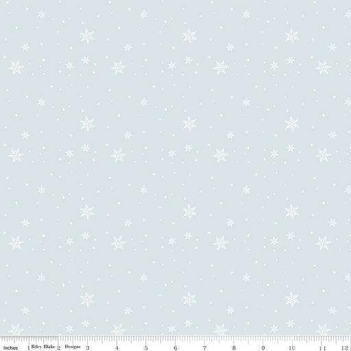 PRE-ORDER Winnie the Pooh-Christmas for Echo Park Paper Co.- Snowflakes C19576 POWDER- Half Yard- June 2027 - Modern Fabric Shoppe