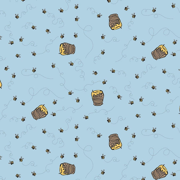 PRE - Order Winnie the Pooh for Riley Blake Designs - Blue Bees C17004 - BLUE - Half Yard November 2025 - Modern Fabric Shoppe