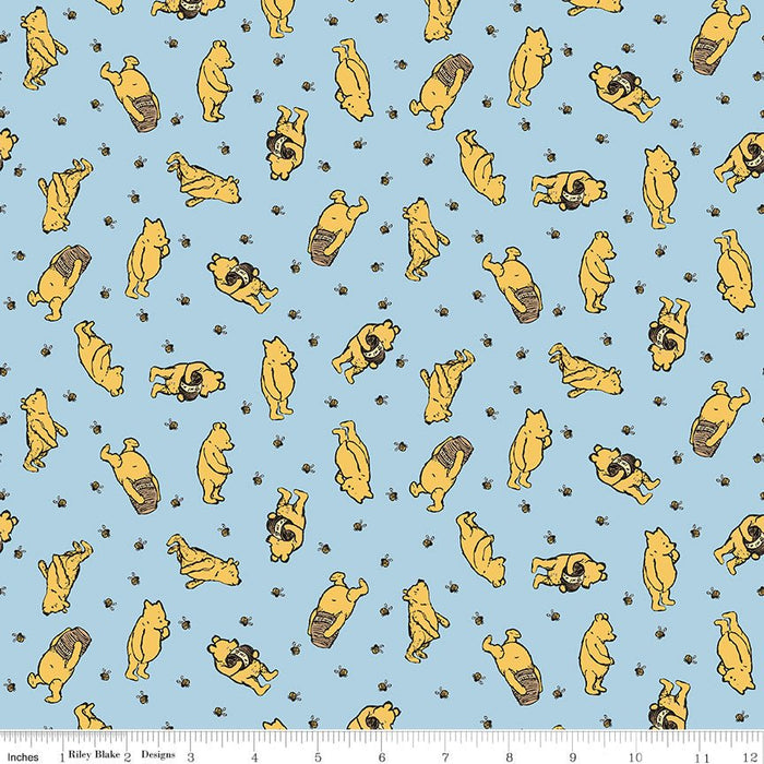 PRE - Order Winnie the Pooh for Riley Blake Designs - Blue Toss C17002 - BLUE - Half Yard November 2025 - Modern Fabric Shoppe