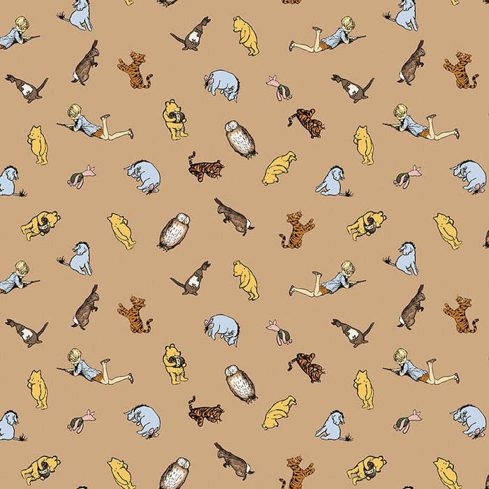 PRE - Order Winnie the Pooh for Riley Blake Designs - Brown Characters C17003 - BROWN - Half Yard November 2025 - Modern Fabric Shoppe