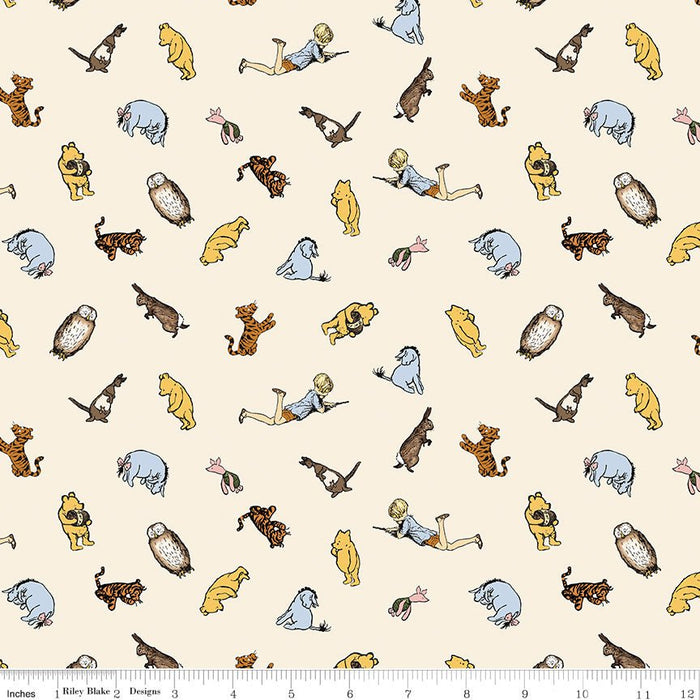 PRE - Order Winnie the Pooh for Riley Blake Designs - Cream Characters C17003 - CREAM - Half Yard November 2025 - Modern Fabric Shoppe