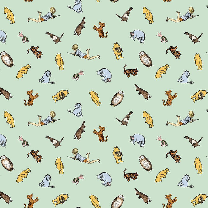 PRE - Order Winnie the Pooh for Riley Blake Designs - Green Characters C17003 - GREEN - Half Yard November 2025 - Modern Fabric Shoppe