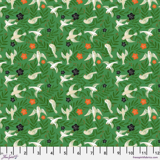 PRE-ORDER Winter Joy by Cori Dantini- Flying Floral PWCD103.XFOREST- June 2024 - Modern Fabric Shoppe