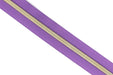 Purple- #5 Gold Nylon Coil Zipper Tape - Modern Fabric Shoppe