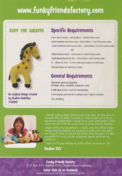 Raff Giraffe Pattern by Funky Friends Factory - Modern Fabric Shoppe