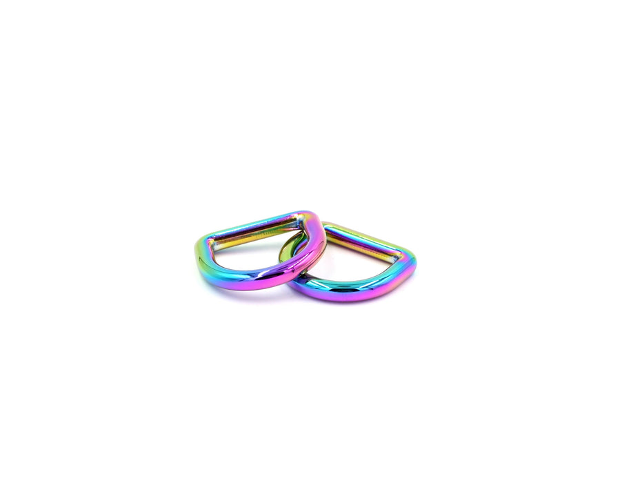 Rainbow 1 inch (25mm)  D-Ring Hardware- Set of 2