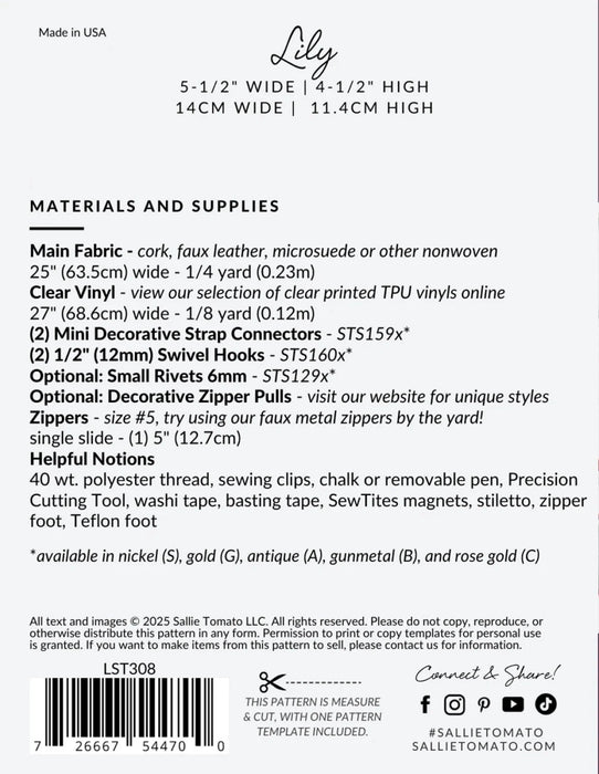 Sallie Tomato Pattern - Lily - Modern Fabric Shoppe