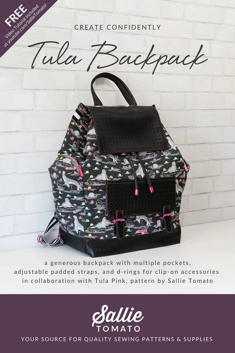 Sallie Tomato Pattern - Tula Backpack Paper Pattern - Modern Fabric Shoppe