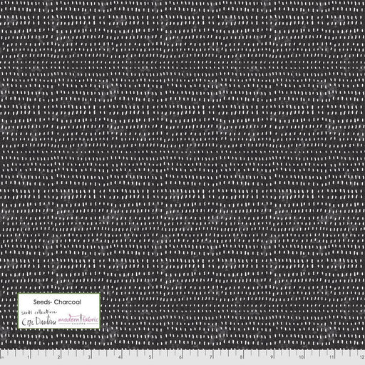 Seeds by Cori Dantini PWCD012.XCHARCOAL- Charcoal- Half Yard - Modern Fabric Shoppe