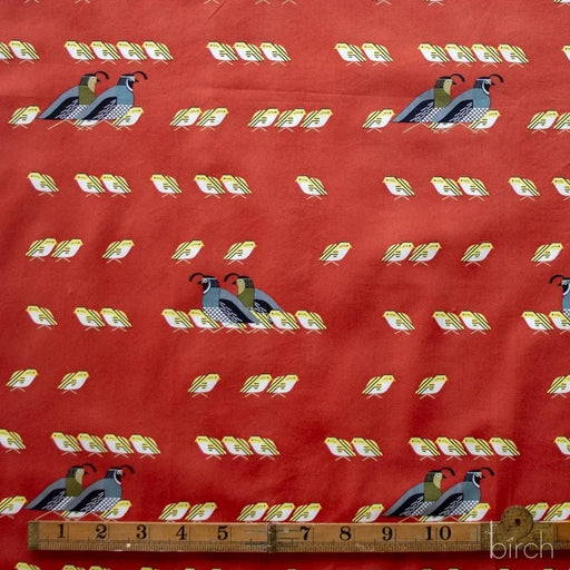Sierra Range by Charley Harper- California Quail CH-161 Half Yard- August 2026 - Modern Fabric Shoppe