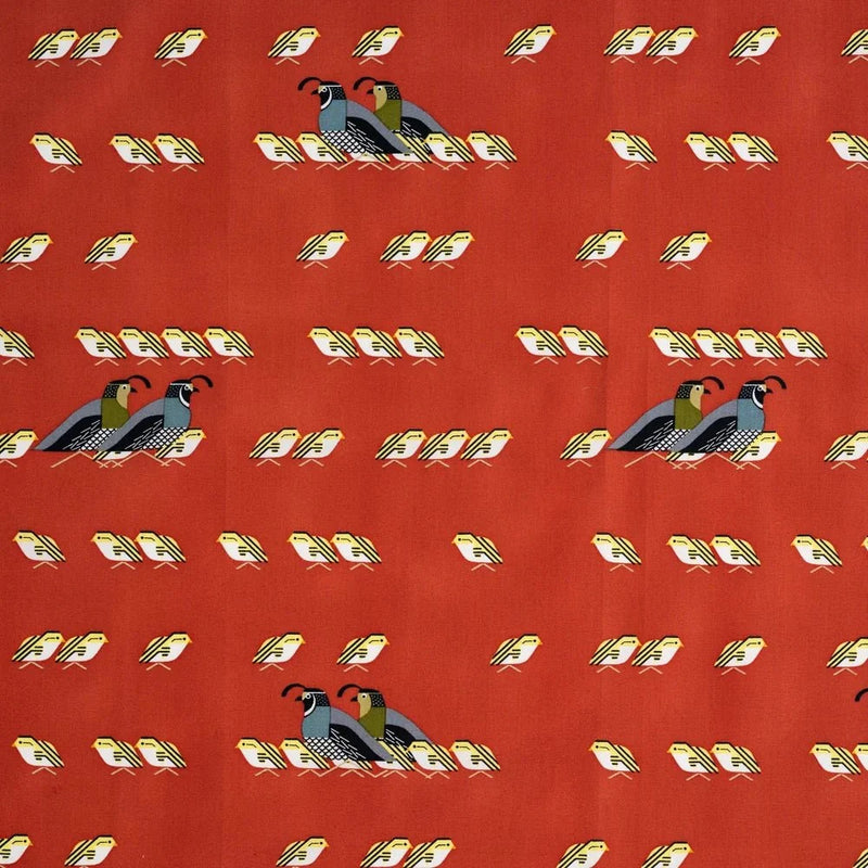 Sierra Range by Charley Harper- California Quail CH-161 Half Yard- August 2026 - Modern Fabric Shoppe