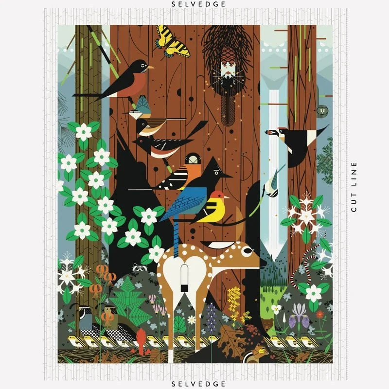 Sierra Range by Charley Harper- Sierra Range Poster Panel CH-454 Yard- August 2026 - Modern Fabric Shoppe