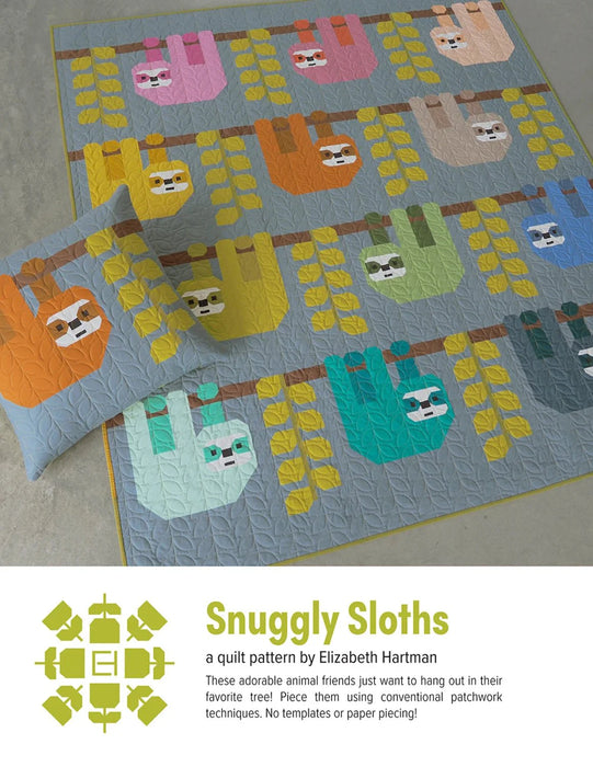 Snuggly Sloths Quilt Pattern By Elizabeth Hartman - Modern Fabric Shoppe