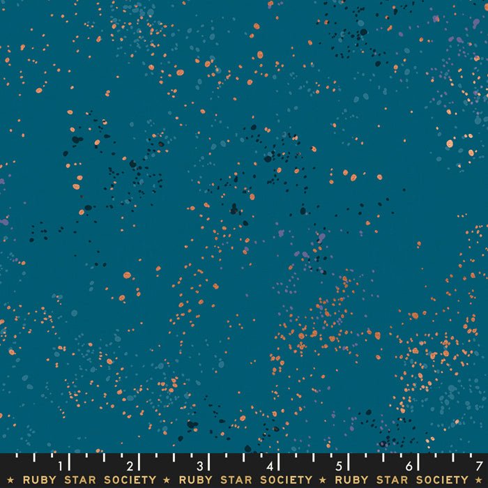 Speckled by Rashida Coleman Hale - Speckled Metallic RS 5027 53M - Teal - Half Yard - Modern Fabric Shoppe