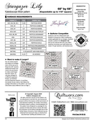 Stargazer Lily Quilt Pattern- Foundation Paper Piecing - Modern Fabric Shoppe